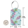 thumbnail image 4 of Disketp 1 Luggage Tag For Suitcase,Dragonfly Floral Leather Baggage Tag With Stainless Steel Loop Privacy Cover For Women Men Girls, 4 of 5