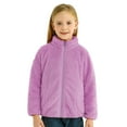 thumbnail image 4 of MHZLDYZ Toddler Boys Girls Fleece Full-Zip Jacket Long Sleeve Winter Solid Color Zippered Coat Jacket Thicken Warm Kids Girls Sherpa Coat Outwear (Purple,170), 4 of 4