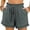 Gray, variant on Pitauce Women's High Waisted Lounge Shorts Pleated Elastic Waist Drawstring Casual Shorts Summer Beach Shorts with Pockets