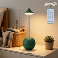 thumbnail image 3 of Cinvoph LED Desk Lamp, Adjustable Height Desk Light with Remote Control Bedside Lamp for Bedroom, Living Room, Office Reading, Study, Workbench USB Charging 3.5"-12"H, Green, 3 of 4