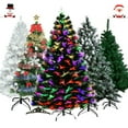 thumbnail image 2 of Noble Christmas Tree 4/5/6/7ft With Lights / Pre Lit / Fiber Optic LED / Snowy Flocked, 2 of 20