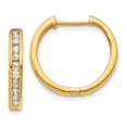 thumbnail image 1 of Quality Gold EM5365-050-YA 14K Yellow Gold Diamond Hinged Hoop Earrings, 1 of 1