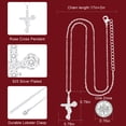 thumbnail image 6 of APSVO 925 Silver Plated Rose Cross Necklaces for Women April Birthstone Pendant with Crystal Birthday Christmas Jewelry Gifts Teen Girls Stocking Stuffers Kids, 6 of 8