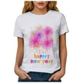 thumbnail image 6 of felwors Happy New Year Shirt for Women 2026 New Years Eve T-Shirt Countdown Fireworks Holiday Party Tops(White, L), 6 of 8