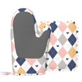 thumbnail image 2 of DouZhe Oven Mitts and Pot Holders Sets, Geometry Hearts Background Prints Non-Slip Heat Resistant Kitchen Oven Silicone Glove, 2 of 7