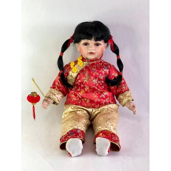 Jmisa 26"" Porcelain Baby Chinese Girl Sitting Doll