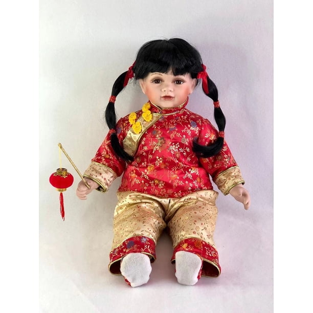 Jmisa Muñeca China Sentada Bebé Niña De Porcelana De 26""