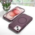 thumbnail image 4 of Allytechgroup iPhone 15 Plus Magsafe Case with Screen Protector, Military Grade Shockproof Rugged Hybrid Hard PC Back Cover Wireless Charging Bumper Phone Case for Apple iPhone 15 Plus,Purple, 4 of 7