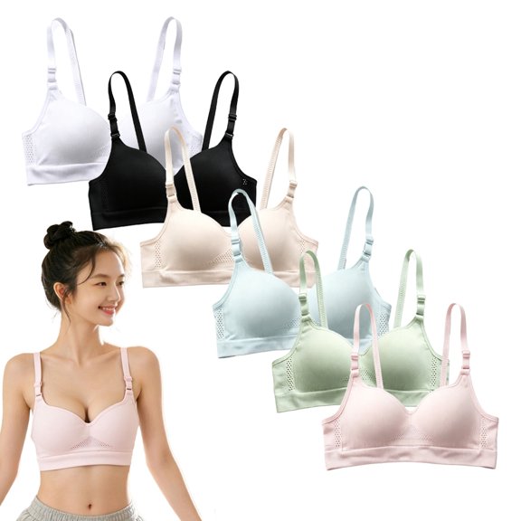 Stretchy Sports Bras Training Bra Teen Girls Cotton Adjustable Straps Breathable Underwear
