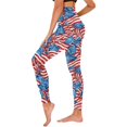 thumbnail image 2 of MKLEKYY Leggings deportivos para mujer, Día de la Independencia, 4 de julio, para yoga, correr, gimnasio, yoga, mallas de compresión, yoga, correr, fitness. 4022, 2 of 4