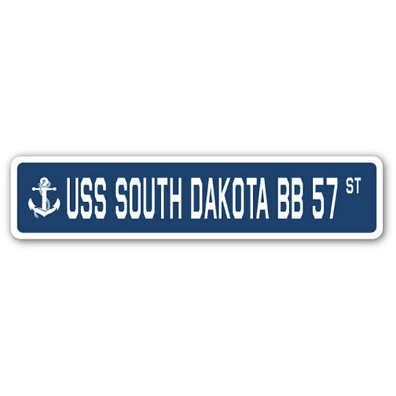 USS SOUTH DAKOTA BB 57 Street Sign us navy ship veteran sailor gift