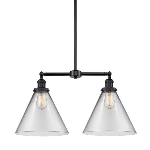 Innovations Lighting 209 X-Large Cone X-Large Cone 2 Light 21" Wide Linear Chandelier /