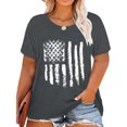 thumbnail image 1 of Fiudx Camisas para Mujer Moda Mujer Cuello Redondo Verano Manga Corta Blusa Camiseta Casual Impresión Tops, 1 of 5