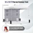 thumbnail image 3 of Costway Pop up Canopy Tent with Sidewall, 6 Pockets, Instant Setup Commercial Gazebo White, 3 of 10