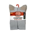 Wrangler Men's Ultimate Comfort Crew Socks, Work Socks for Men, Grey, 6