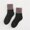 Black, variant on Dyfzdhu Autumn Winter Warm Striped Home Wool Socks For Women Solid Color Thickened Crew Socks