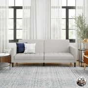 Angle View: Queer Eye Liam Futon, Light Gray Linen