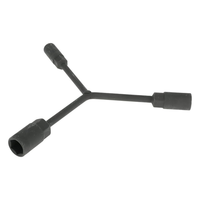 Llave de enchufe universal Unique Bargains de 13cm, llave de enchufe en forma de Y, acero al carbono, 1 pieza, hexagonal 13mm 16mm 18mm para automóvil, motocicleta, dirtbike, llave de 3 vías.