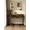 Rustic Brown and Ink Black, variant on LEDREM 2-Tier Narrow Console Table, Semi-Open Compartment Entryway Table for Hallway and Living Room, Ebony Black and Ink Black