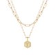 thumbnail image 1 of 26 iniciales Hexagon Collar para mujeres Collares para mujeres A Z 26 alfabeto inicial Collares de oro para las mujeres niñas, 1 of 4