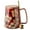 Red, variant on 24oz Floral Art Pattern Ceramic Coffee Mug with Wooden Lid and Spoon