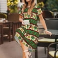 thumbnail image 3 of Daiia Vintage Mexican Print Women's Dresses 2025 Trendy Short sleeve Dresses Casual Baggy Flowy Maxi Sun Dresses, 3 of 6
