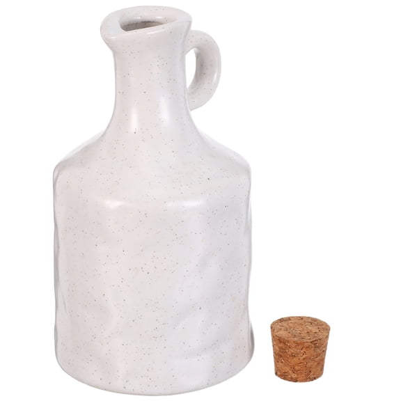 LOLIPPYY Porcelain Ceramic Oil Dispenser Bottle with Seal to Preserve Sauce Freshness