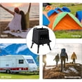 thumbnail image 6 of Redcamp Wood Burning Camp Stove, Portable Cast Iron Camping Wood Stove, Black Woodstove with Carrying Case for Backpacking Outdoor Cooking, 6 of 8