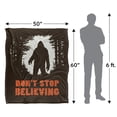 thumbnail image 5 of bCreative - Ephemera Blanket, 50'x60' Bigfoot Don't Stop Believing Silky Touch Sherpa Back Super Soft Throw Blanket, 5 of 5