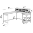thumbnail image 2 of Bush Furniture Mayfield 60W L Shaped Computer Desk with Desktop Organizer, 2 of 9