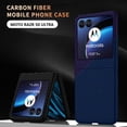 thumbnail image 6 of Decase Super Slim Case for Motorola Razr 50 Ultra, Carbon Fiber Protective Cover Skin, Soft Touch Sturdy Durable Carbon Case, Snap-on Back Cover,Black + Silver, 6 of 7