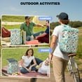 thumbnail image 4 of Travel Cooler Bag - LightColor Cartoon Dinosaurs Palm Trees Pattern Camping Beer Cooler Backpack with Bottle Opener- Waterproof Insulated Picnic Backpacks - Cooler Bag for Beach, 4 of 6