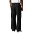 thumbnail image 4 of Men's Lightweight Cargo Straight Leg Pants, Elastic Drawstring Waist Loose Summer Casual Streetwear Trousers with Multi‑Pocket Black XL, 4 of 6