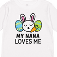 thumbnail image 4 of Inktastic My Nana Loves Me with Bunny and Easter Eggs Boys or Girls Long Sleeve Toddler T-Shirt, 4 of 5