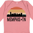 thumbnail image 4 of Inktastic Memphis Tennessee Skyline Retro Sunset Boys or Girls Long Sleeve Baby Bodysuit, 4 of 5