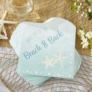 Kate Aspen Decorative Paper Napkins - Set of 60 - 6.5 Inch Durable Disposable Serveware, Easy Cleanup for Wedding, Bridal Shower, Anniversary, Beach/Nautical Themed Party (Bulk)