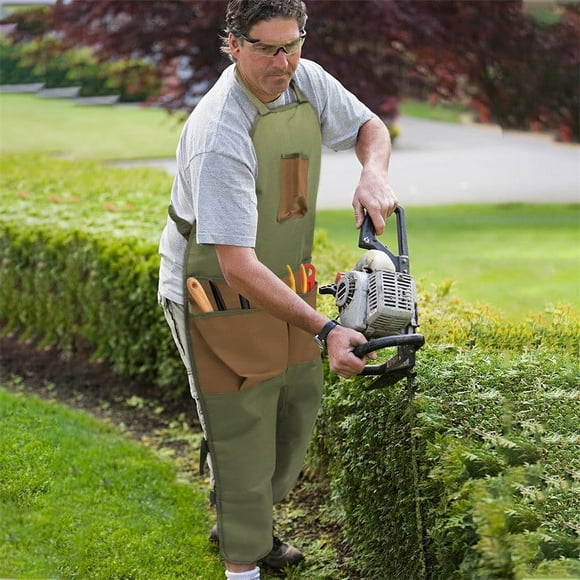 Gardening Apron with Multiple Pockets - Extended Leg Coverage for Outdoor Work - Durable Fabric Garden tool Organizer - Comfortable Wear for Landscaping and Yard Maintenance Home Decor Clearance