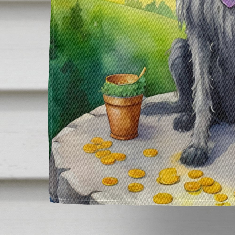 Scottish Deerhound St Patrick's Day House Flag 28 in x 40 in