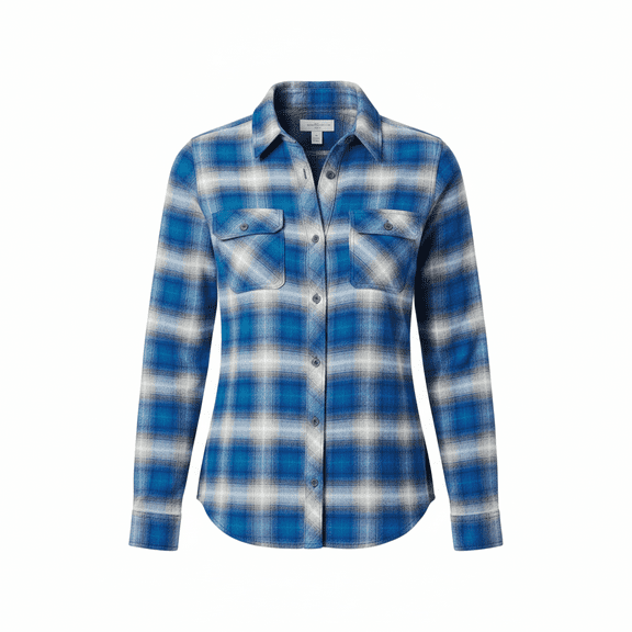 Dickies Womens Long Sleeve Plaid Flannel Shirt - Ladies Extra Small