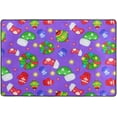 thumbnail image 4 of SKYSONIC Colorful Socks Gloves Non-Slip Area Rug, Purple Christmas Floor Carpet Comfort Floor Mats Decor for Indoor Front Porch Living Room Bedroom Kitchen, 36"x24", 4 of 5