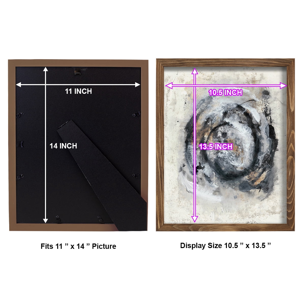 Circular Energy IV -Framed Print w/glass-Walnut