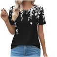 thumbnail image 2 of SDNall Womens Round Neck Fashionable Casual Short Sleeved Spring/summer Top, 2 of 9