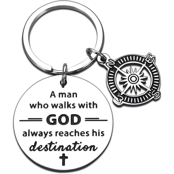 Baptism Gifts for Men - Baptism Gift for Pastor & Priest - Spiritual Keychain & Keyring, Pastor Appreciation Gifts for Men, Christening Giftss for Teenage, Gift for Christians Women Man