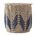 thumbnail image 1 of Cesta de almacenamiento de cuerda de papel tejida a mano con asa, ideal para organizar y decorar la habitación del bebé. Azul, 1 of 9