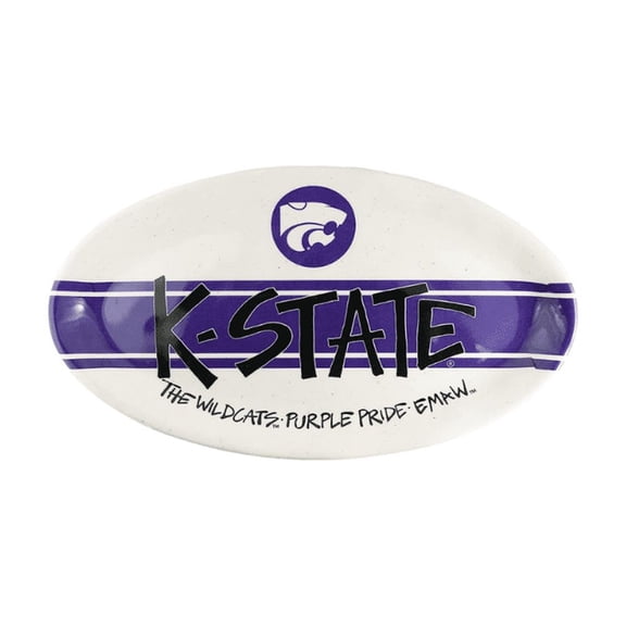 Magnolia Lane Kansas State Heavy Duty Melamine Oval Serving Platter 12” Party Platter Dish for Tailgating, BBQ’s, Poolside- Ideal Gift for Graduation/Alumni- Show Your Big 12 Team Spirit