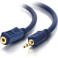 thumbnail image 3 of C2G Velocity 6ft Velocity 3.5mm M/F Stereo Audio Extension Cable - Audio extension cable - stereo mini jack male to stereo mini jack female - 6 ft - shielded - blue, 3 of 3