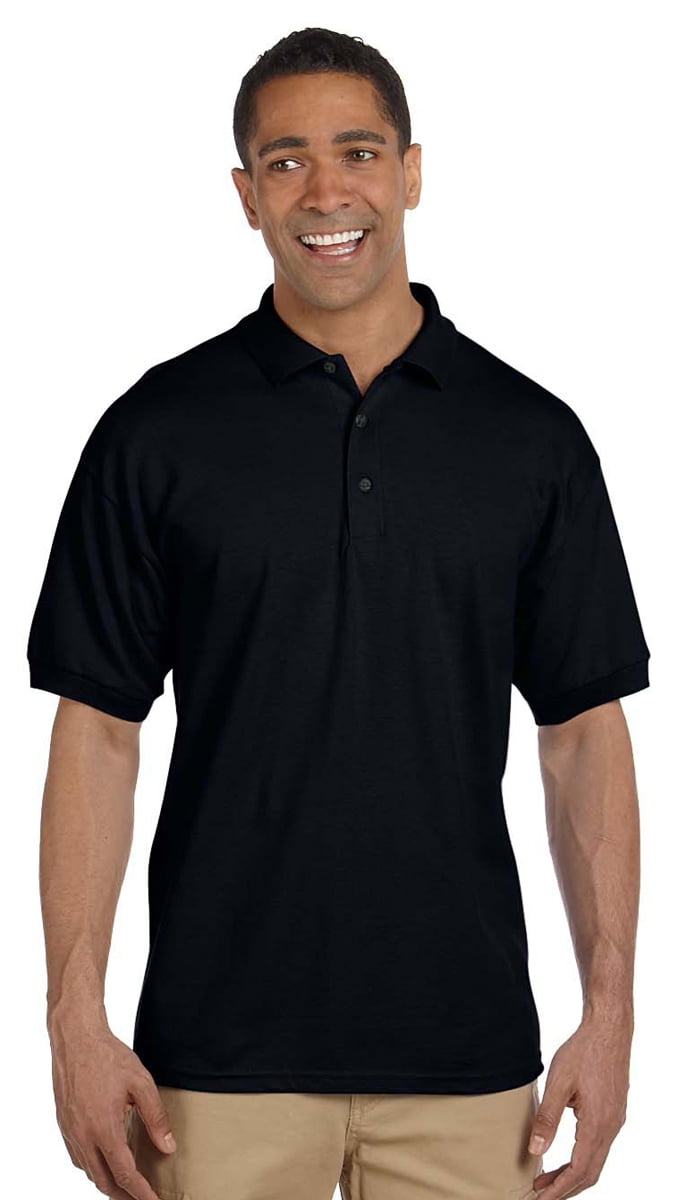 Gildan G380 Ultra Cotton Pique Polo Shirt -Black-Small - Walmart.com