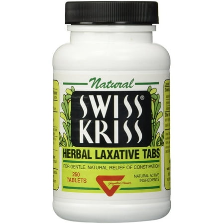 Swiss Kriss Herbal Laxative Tablets 250 ea (Best Herbal Remedy For Constipation)