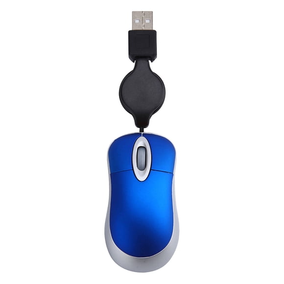 Mini ratón telescópico USB Creative para ordenador portátil (azul)