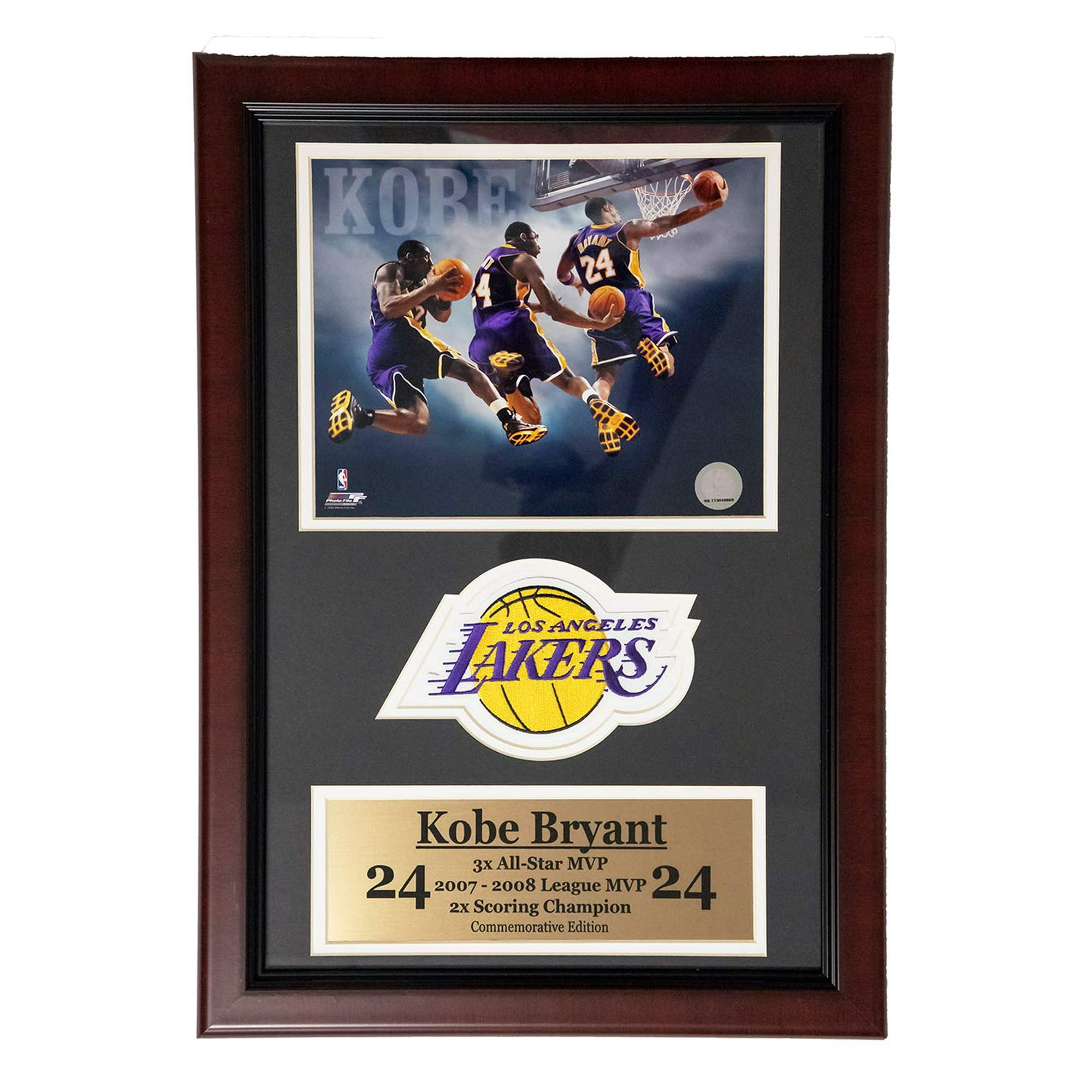 Kobe Bryant 3X All Star MVP Commemorative Edition 12x18 Official Photo  Lakers Patch Frame  